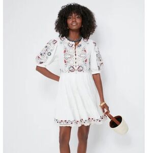 Sea new york cream alicia embroidery dress- Size XS